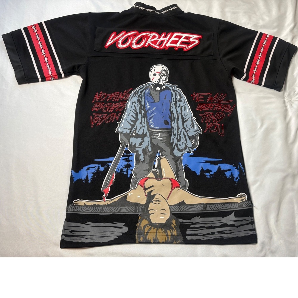 BRAND Football Jersey Mens XS Black Excellent Friday The 13th Jason Voorhees